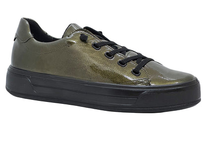 Ara Canberra Ladies Bungee Lace Patent Sneaker