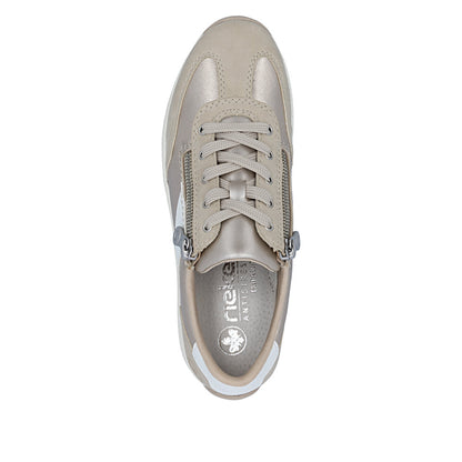Rieker Ladies Wide Fit Zip Side Lace Up Sneaker