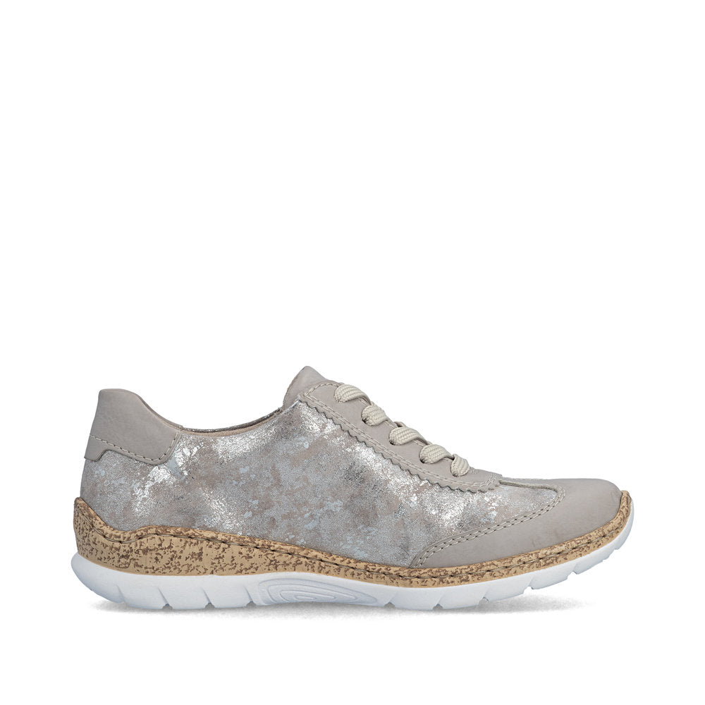 Rieker ladies Lightweight Zip Side Lace Casual Shoe