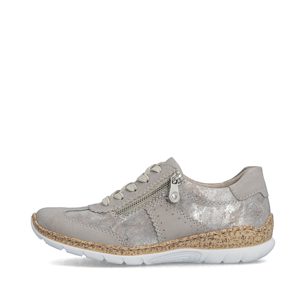 Rieker ladies Lightweight Zip Side Lace Casual Shoe