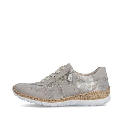 Rieker ladies Lightweight Zip Side Lace Casual Shoe