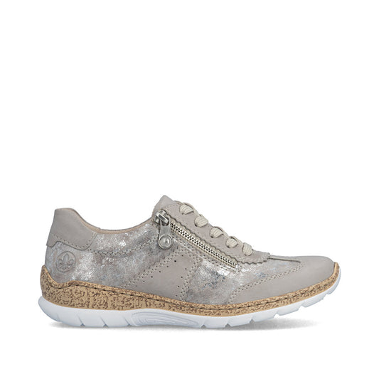 Rieker ladies Lightweight Zip Side Lace Casual Shoe