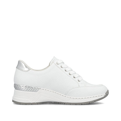 Rieker Ladies Wedge Heel Lace Up Sneaker