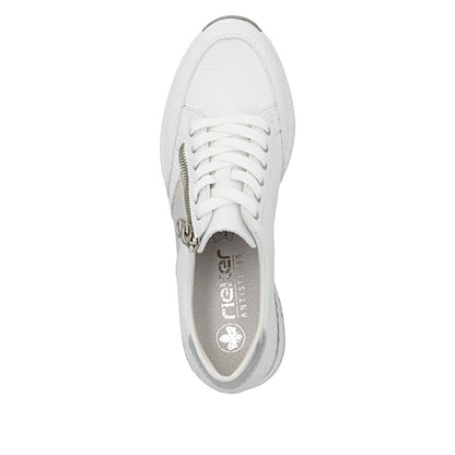 Rieker Ladies Wedge Heel Lace Up Sneaker