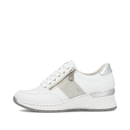 Rieker Ladies Wedge Heel Lace Up Sneaker