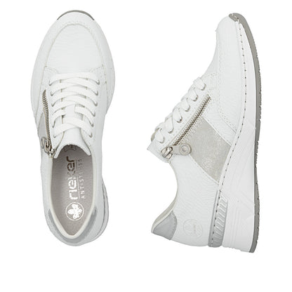 Rieker Ladies Wedge Heel Lace Up Sneaker