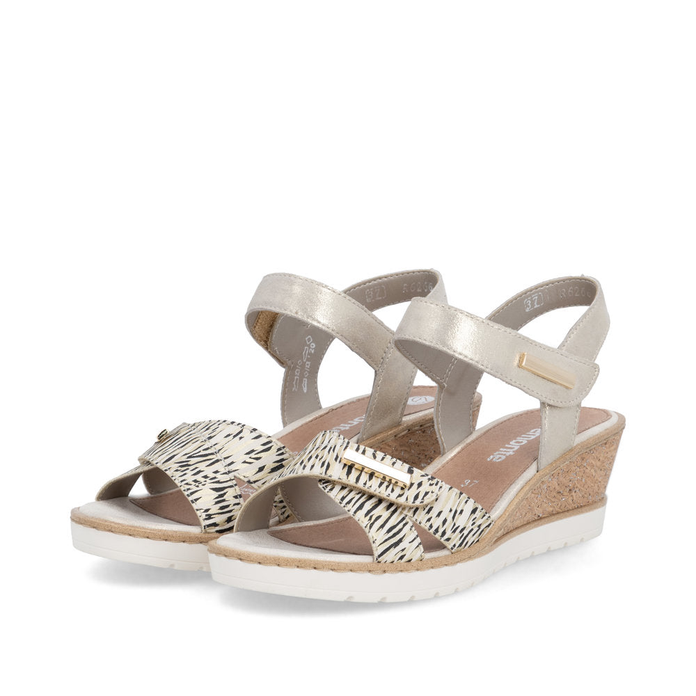 Remonte Ladies Adjustable Strap Wedge Sandal