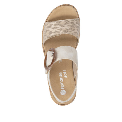 Remonte Ladies Velcro Strap Flat Sandal