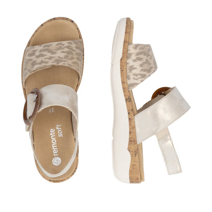 Remonte Ladies Velcro Strap Flat Sandal