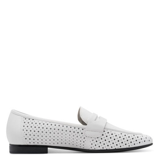 Marco Tozzi Ladies White Low Heel Loafer