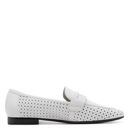 Marco Tozzi Ladies White Low Heel Loafer