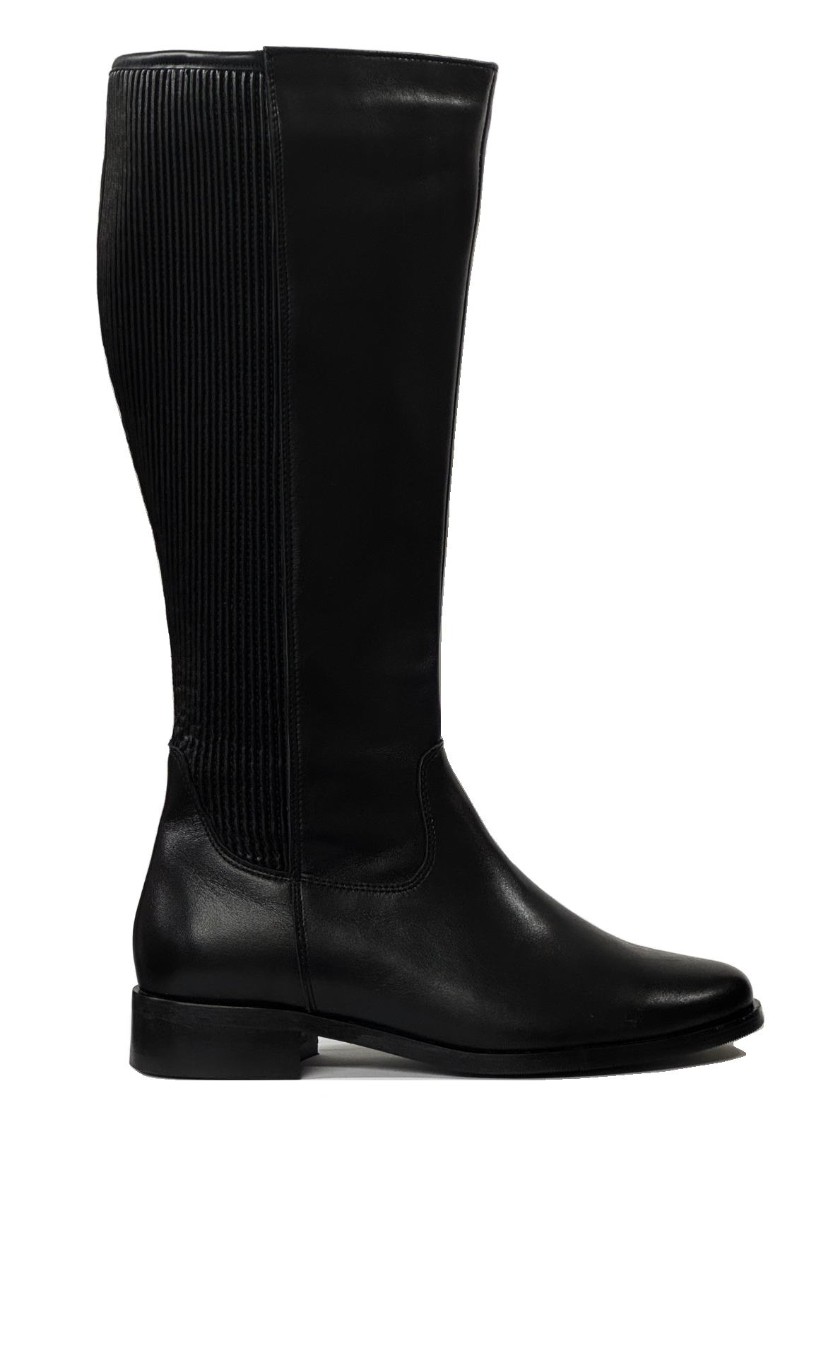 Bioeco Ladies Wide Leg Stretch Back Flat Heel Boot