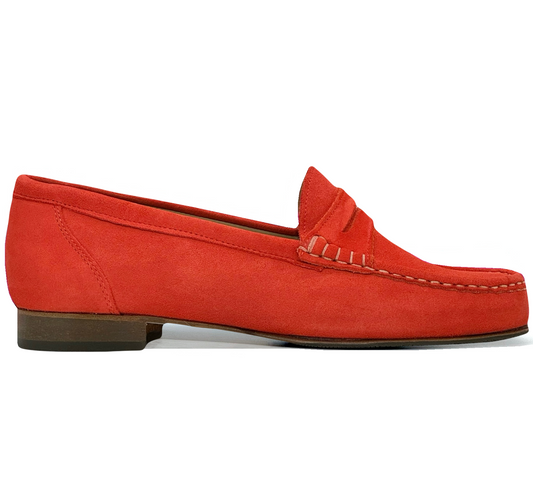 HB Ladies Suede Upper Penny Loafer