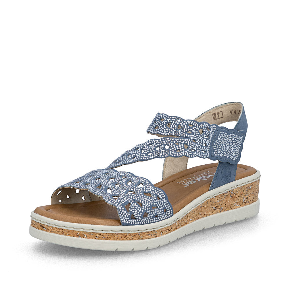 Rieker Lisa V4150-14 Blue Sandal