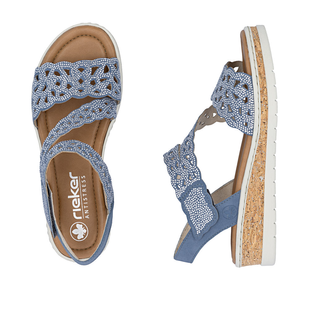 Rieker Lisa V4150-14 Blue Sandal
