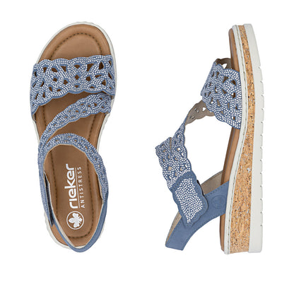 Rieker Lisa V4150-14 Blue Sandal