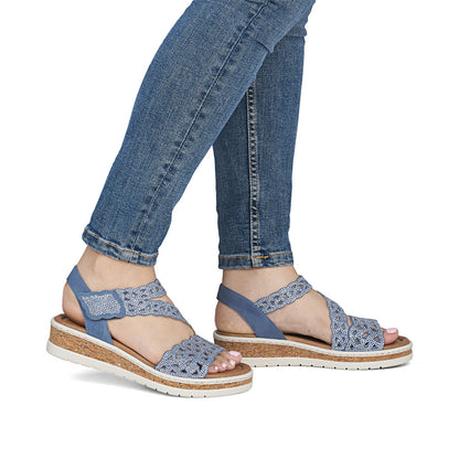 Rieker Lisa V4150-14 Blue Sandal