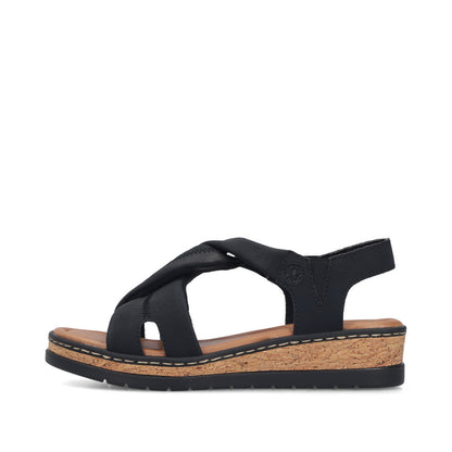 Rieker Lisa V4161-00 Black Sandal