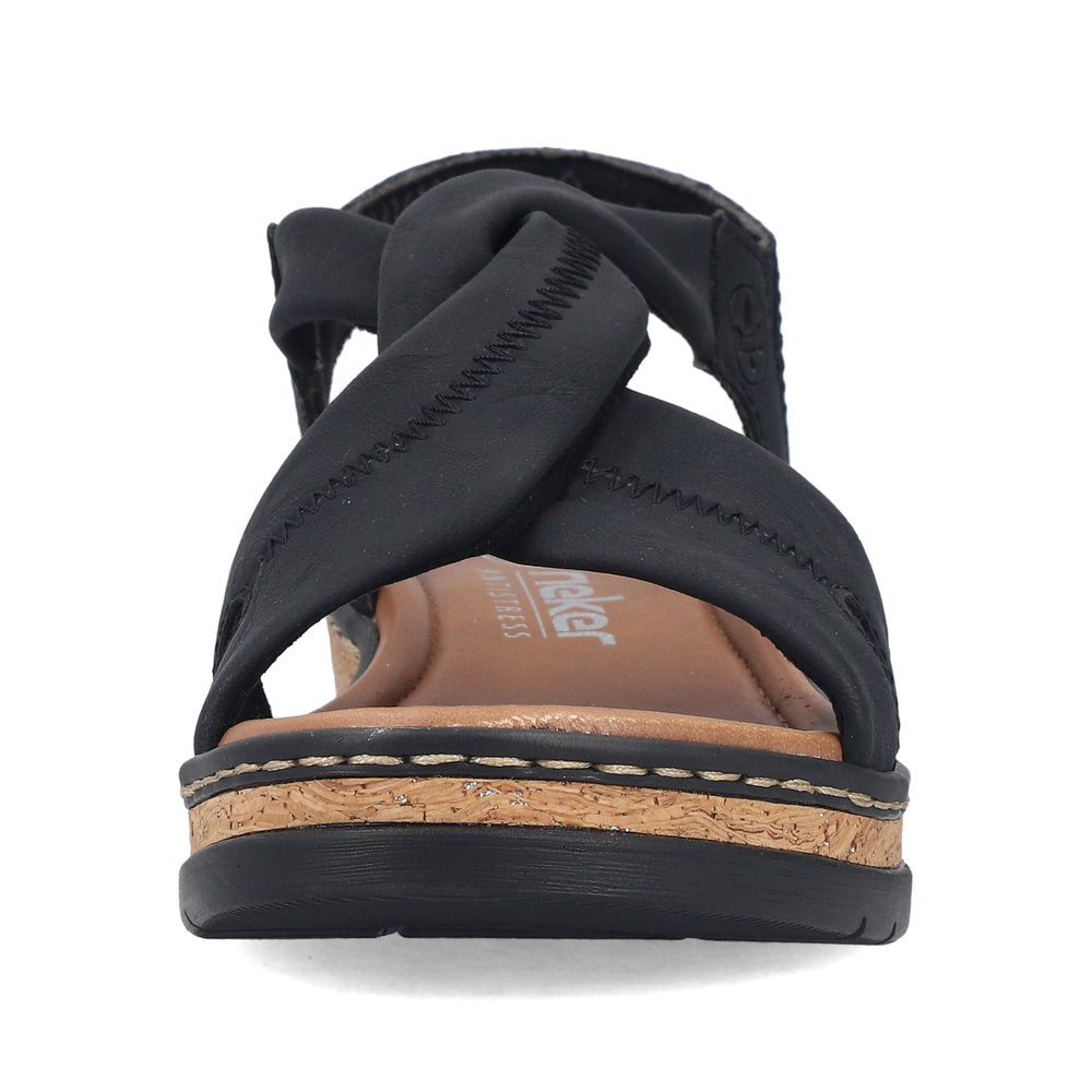 Rieker Lisa V4161-00 Black Sandal