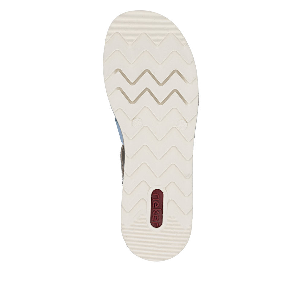 Rieker Ladies Multi Colour Flatform Sandal