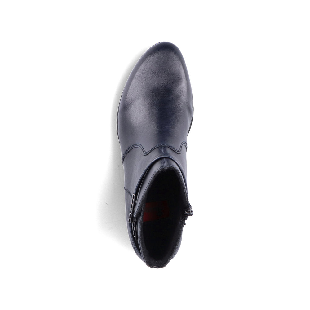 Rieker Ladies Zip Sided Ankle Boot Low Heel