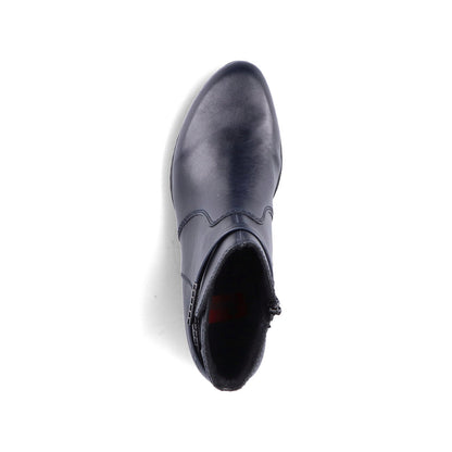 Rieker Ladies Zip Sided Ankle Boot Low Heel