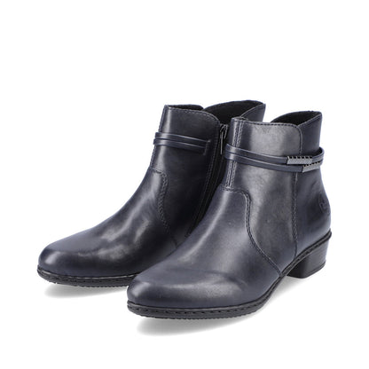 Rieker Ladies Zip Sided Ankle Boot Low Heel