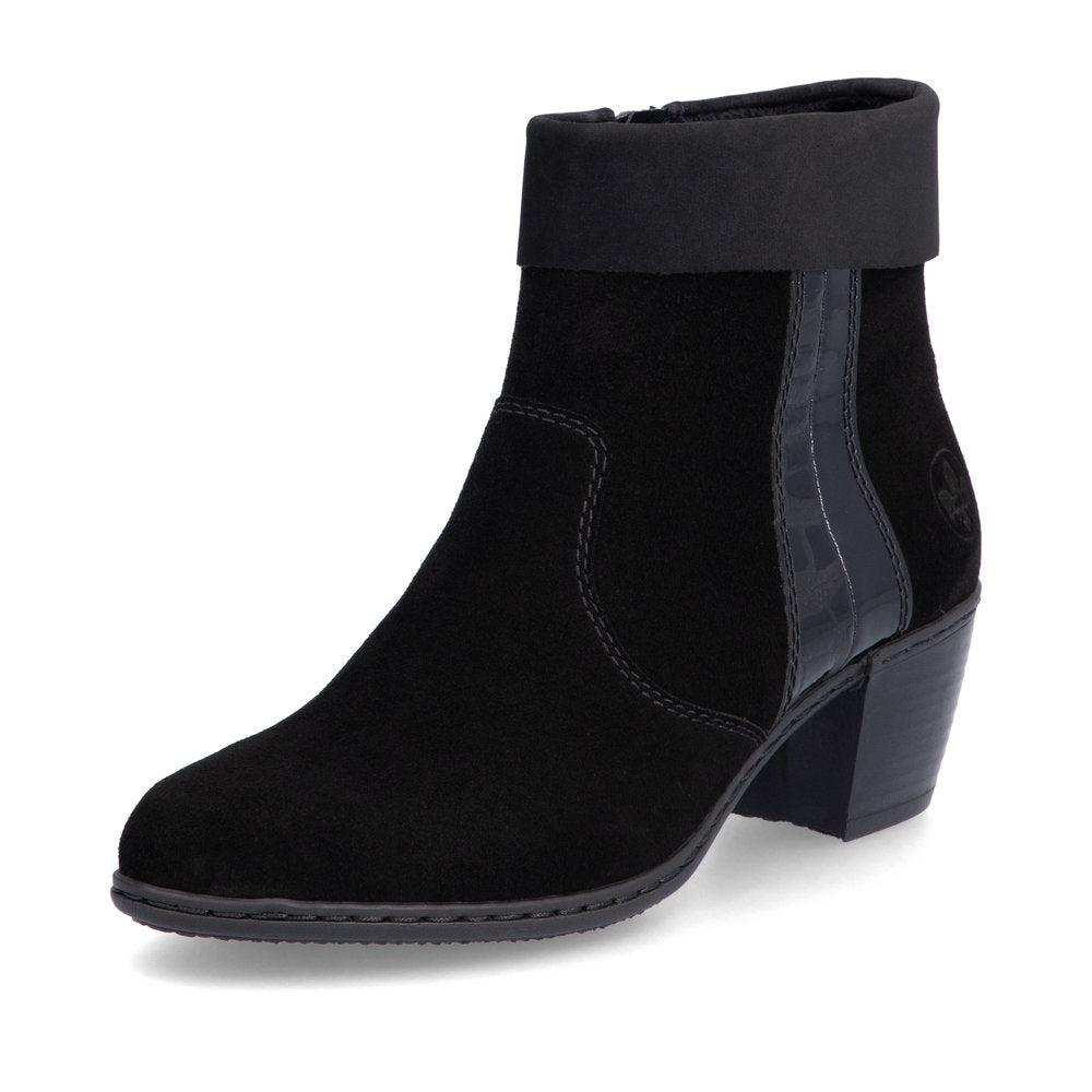 Rieker Ladies Small Heel Ankle Boot