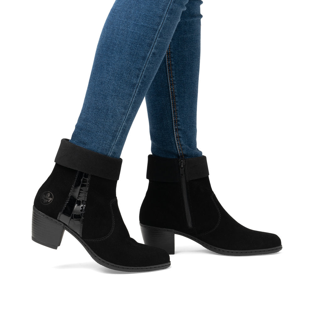 Rieker Ladies Small Heel Ankle Boot