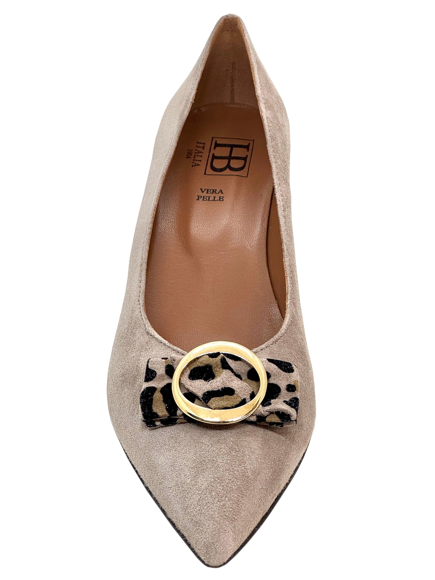 HB Louise Ladies Pointed Toe Bow Trim Court Shoe