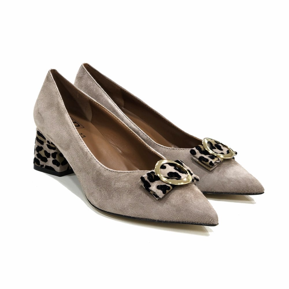 HB Louise Ladies Pointed Toe Bow Trim Court Shoe