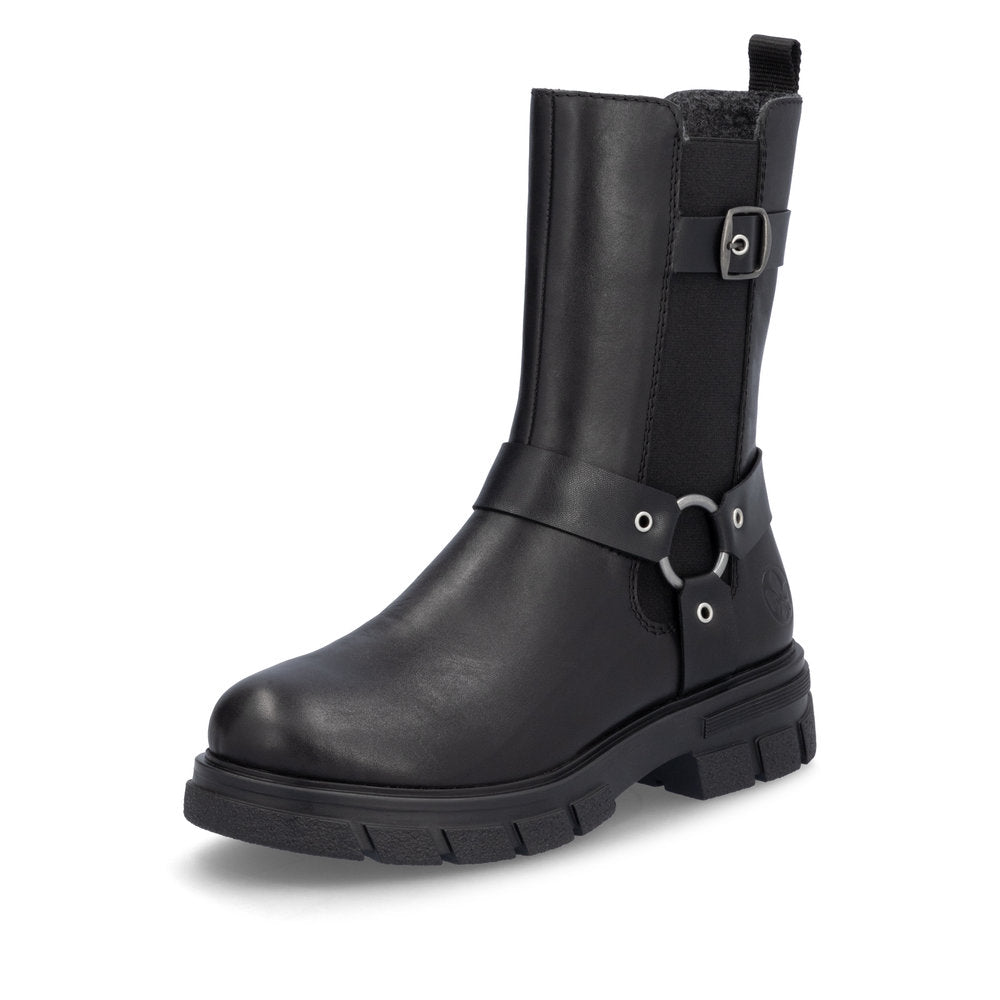 Rieker Ladies Mid-Length Biker Boot