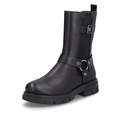 Rieker Ladies Mid-Length Biker Boot