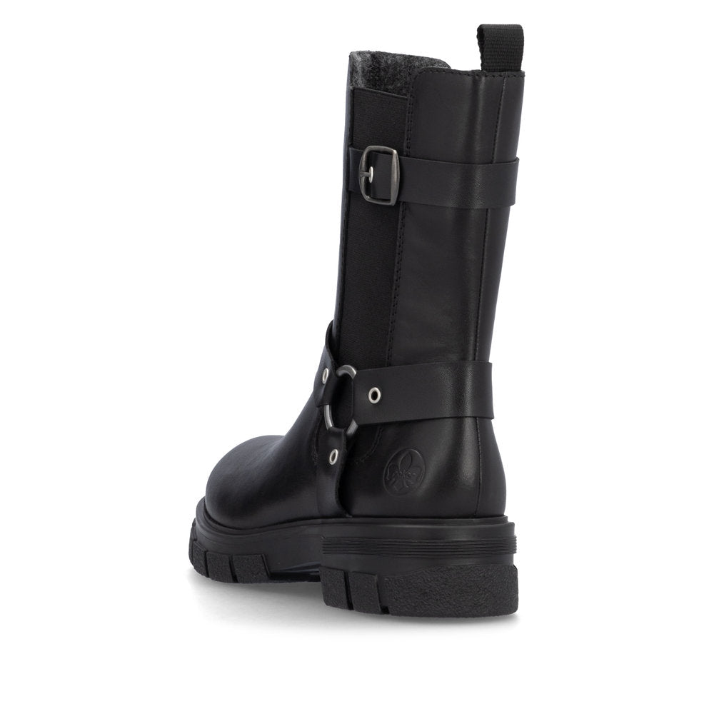 Rieker Ladies Mid-Length Biker Boot
