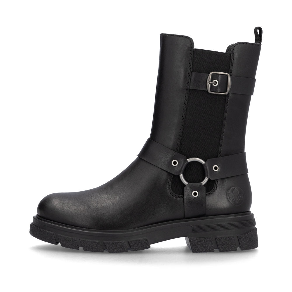 Rieker Ladies Mid-Length Biker Boot