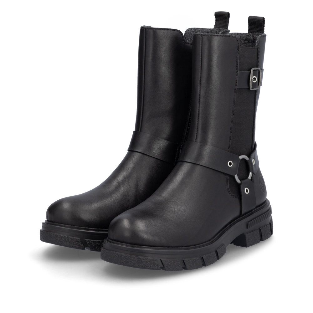 Rieker Ladies Mid-Length Biker Boot
