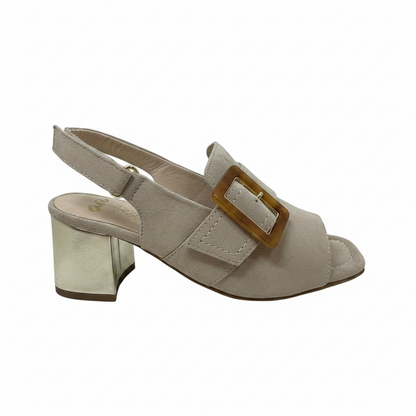 Ara Brighton High Front Buckle Tim Beige Sandal