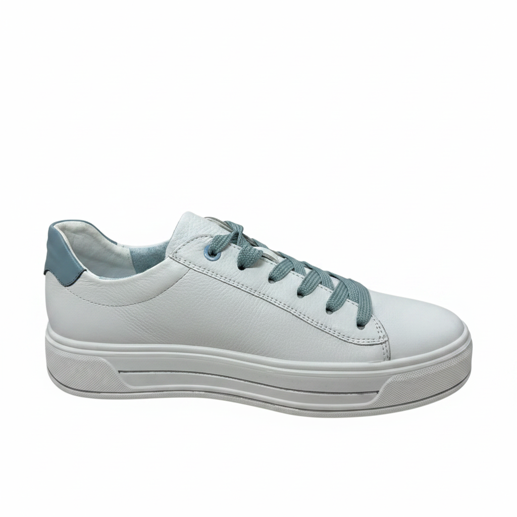 Ara Canberra Flatform Contrast Lace White Sneaker