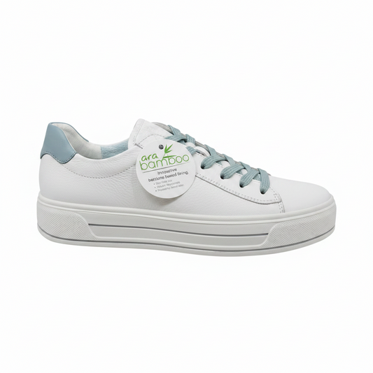 Ara Canberra Flatform Contrast Lace White Sneaker