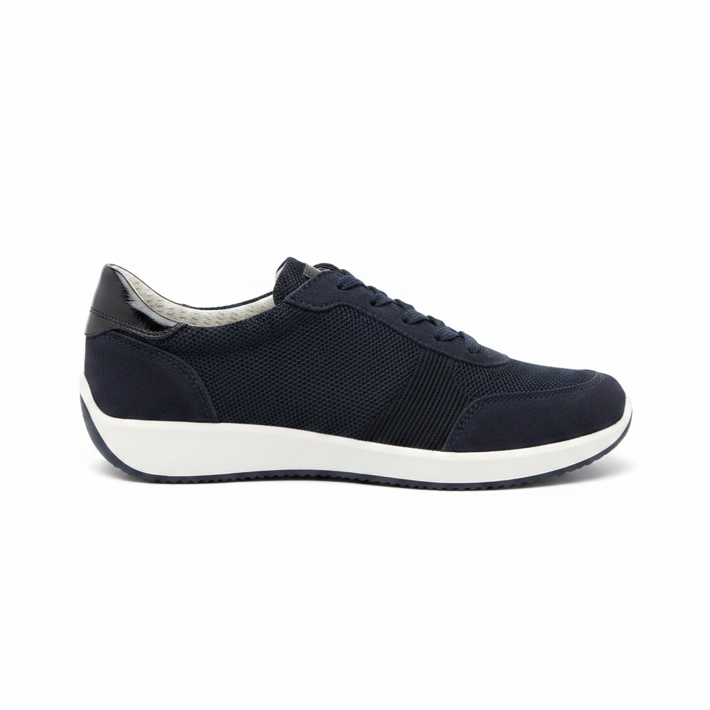 Ara Lissabon  Gore-Tex Lined Lace Up Navy Sneaker