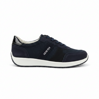 Ara Lissabon  Gore-Tex Lined Lace Up Navy Sneaker