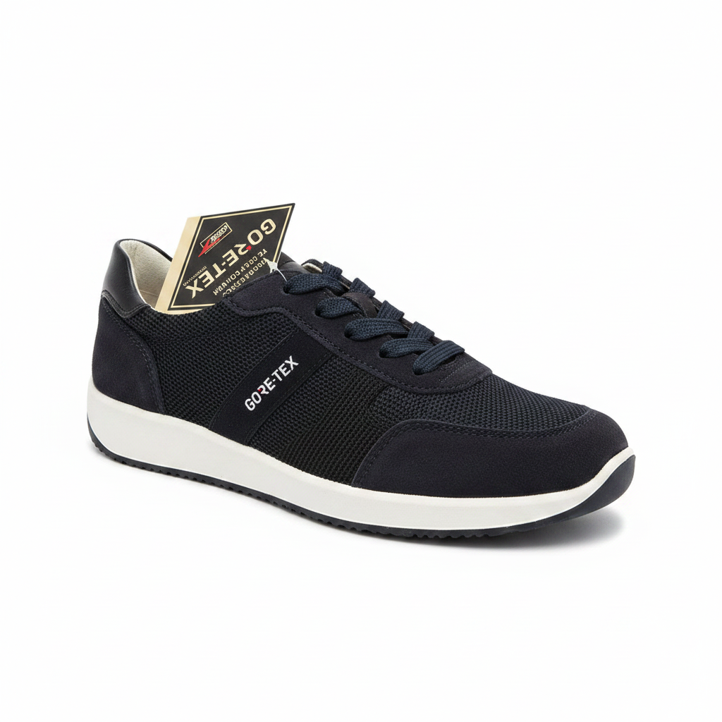 Ara Lissabon  Gore-Tex Lined Lace Up Navy Sneaker