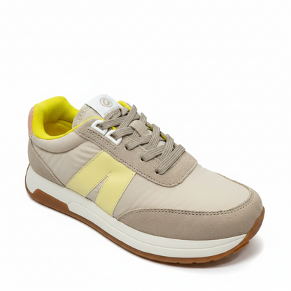 Ara Malibu 12-29702 Ladies Lightweight Beige Nylon Sneaker