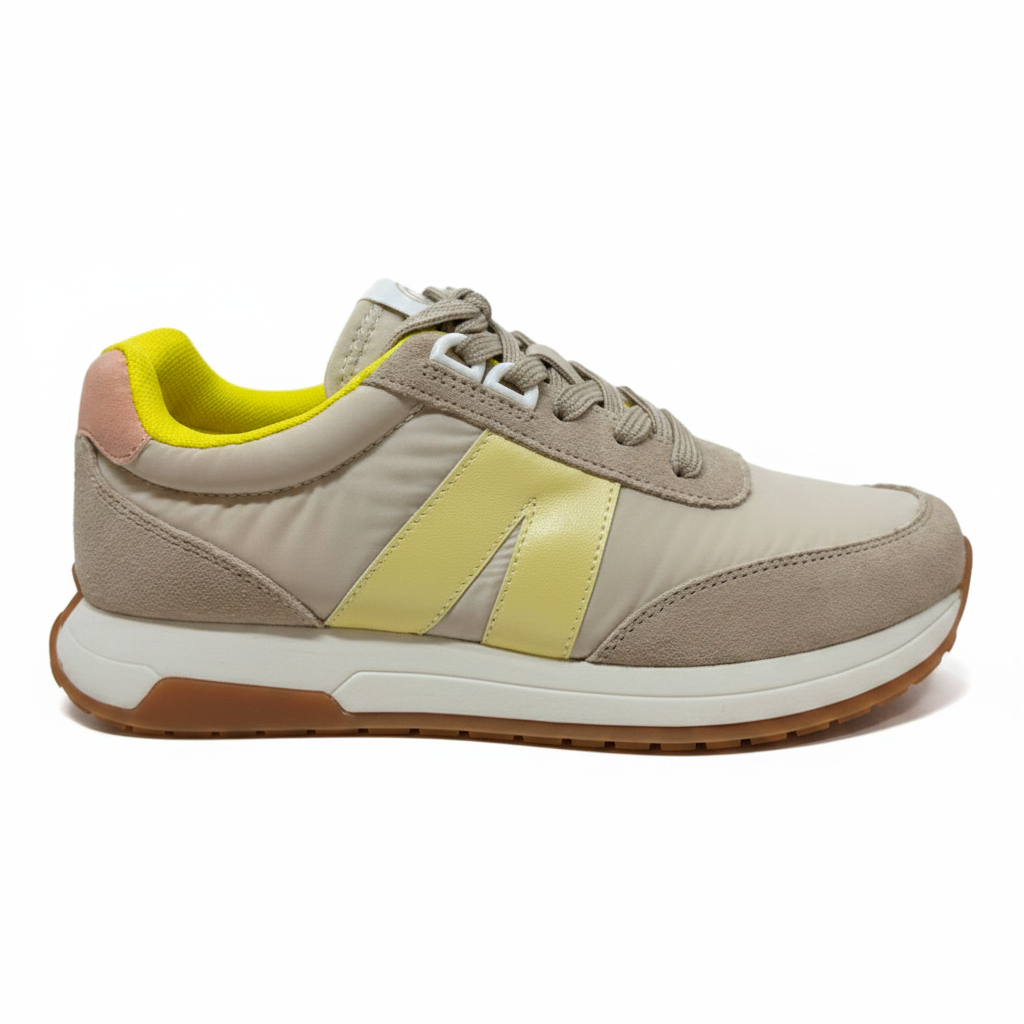 Ara Malibu 12-29702 Ladies Lightweight Beige Nylon Sneaker