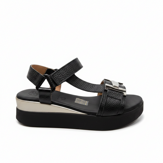 Oh! My Sandals Ladies H Trim Black Trend Sandal