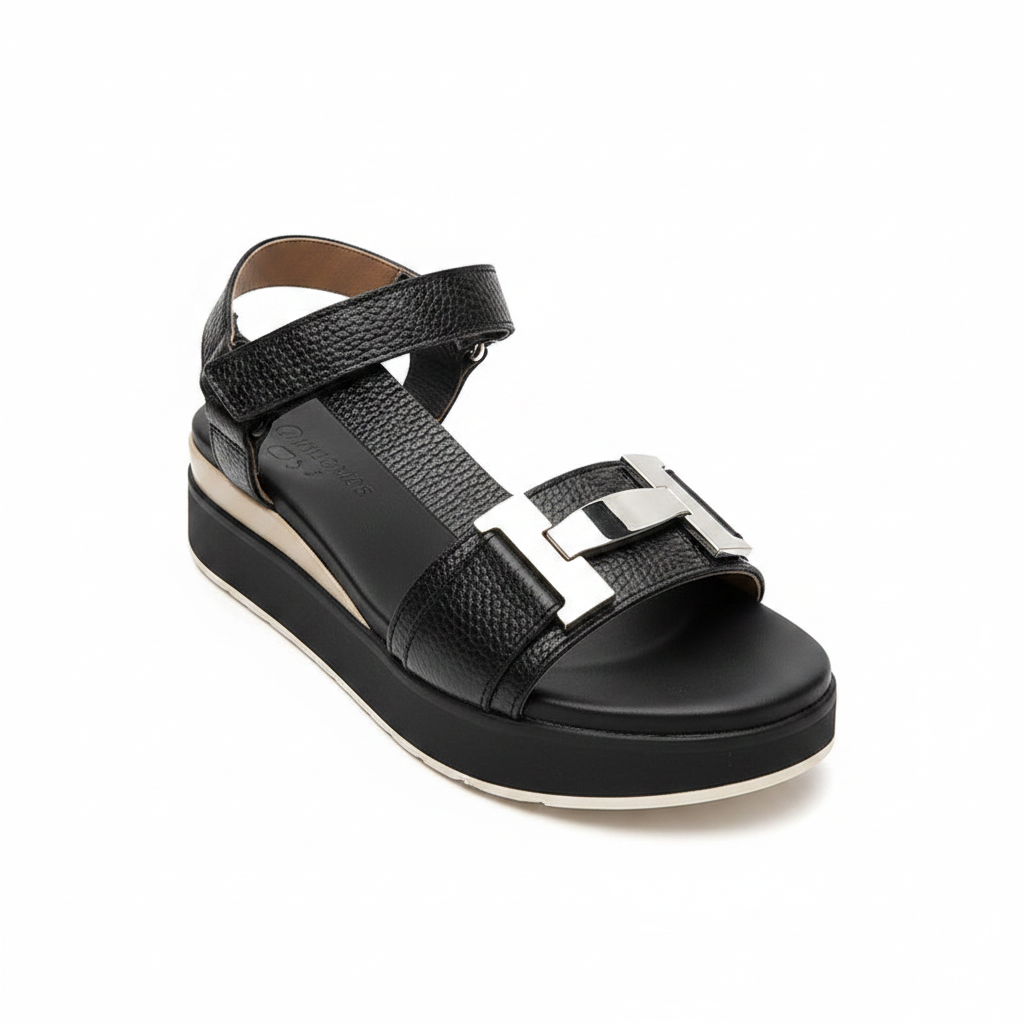 Oh! My Sandals Ladies H Trim Black Trend Sandal