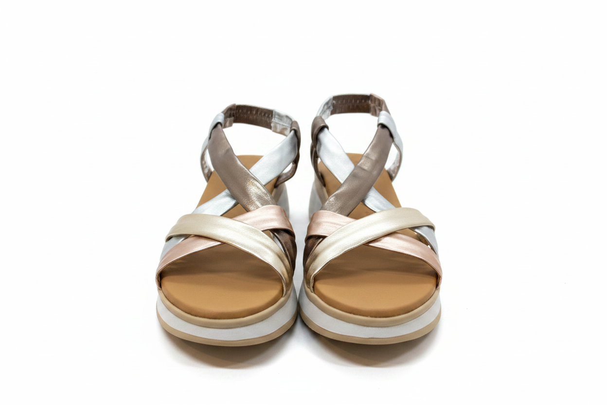 Oh! My Sandals Super Soft Multi Metallic Sandal