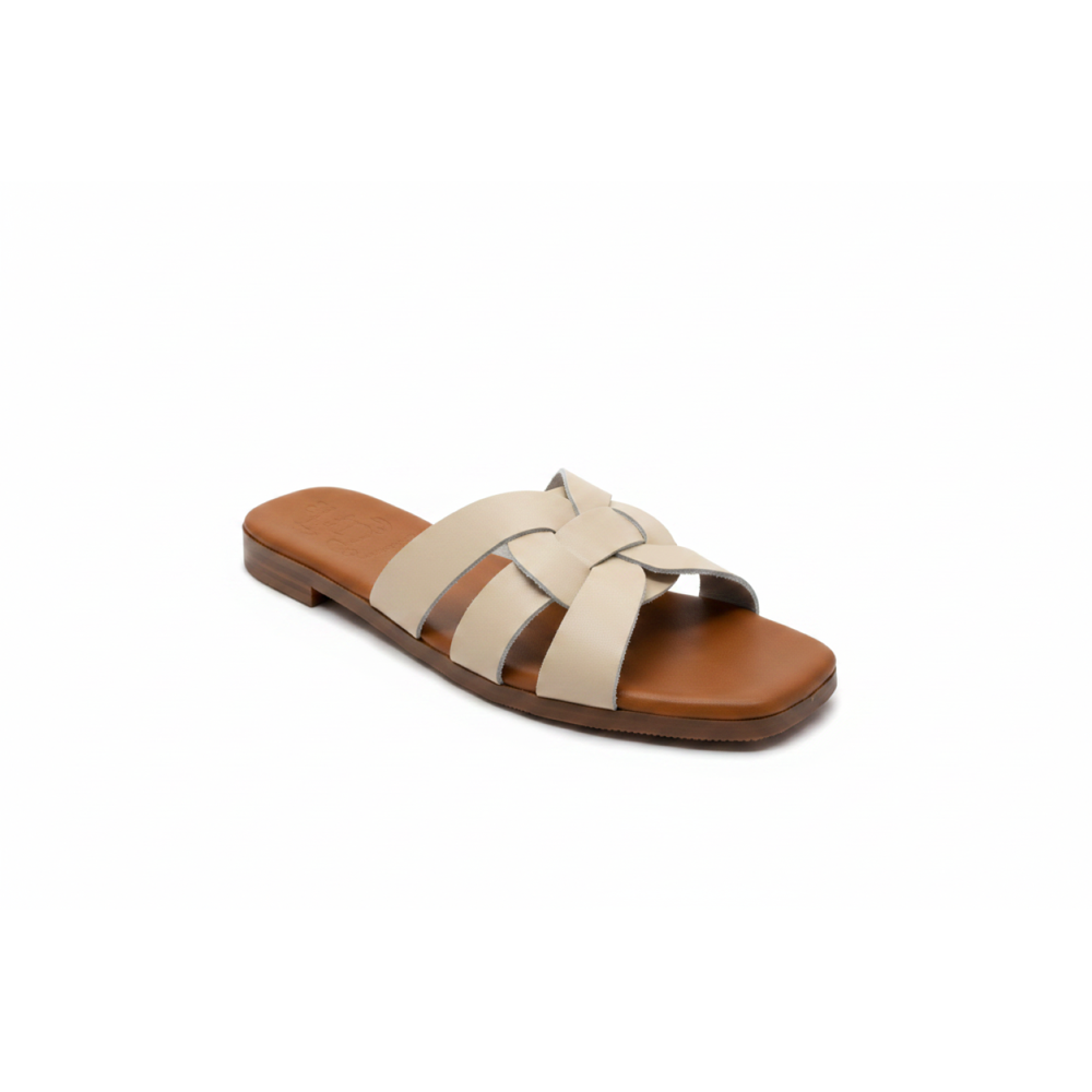 Oh! My Sandals Ladies Woven Leather Slider