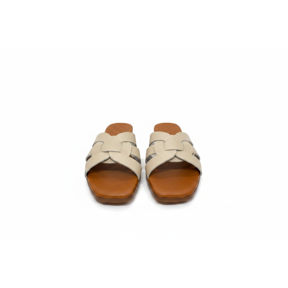 Oh! My Sandals Ladies Woven Leather Slider