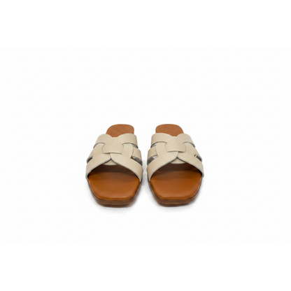 Oh! My Sandals Ladies Woven Leather Slider